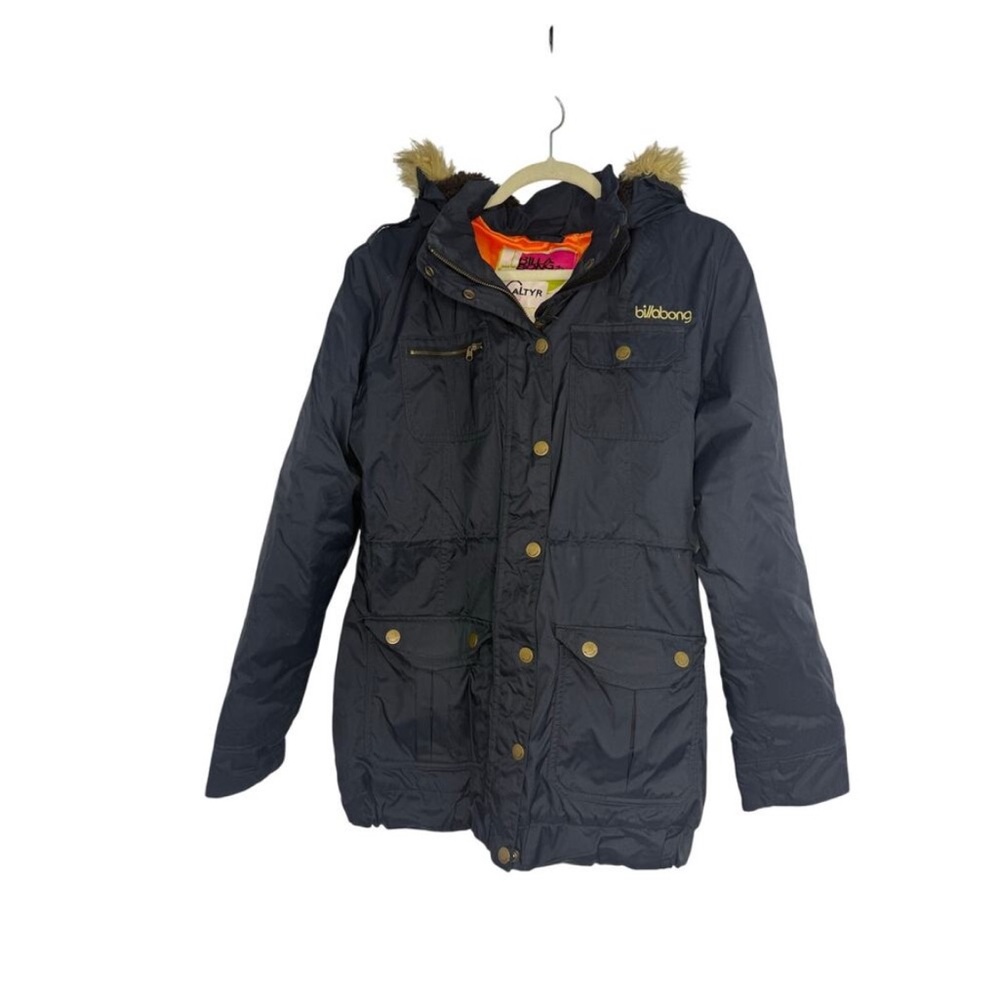 Billabong Dark Gray Parka with Fur Hood